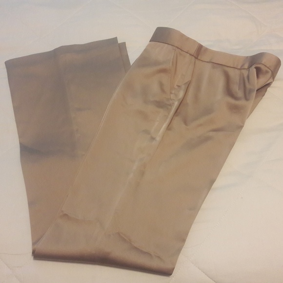 BCBGMaxAzria Pants - Gold satin slacks